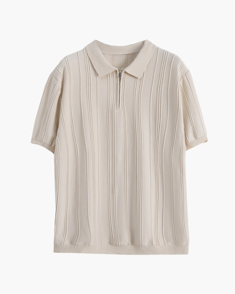 Signature Zip-Up Polo - Old Money