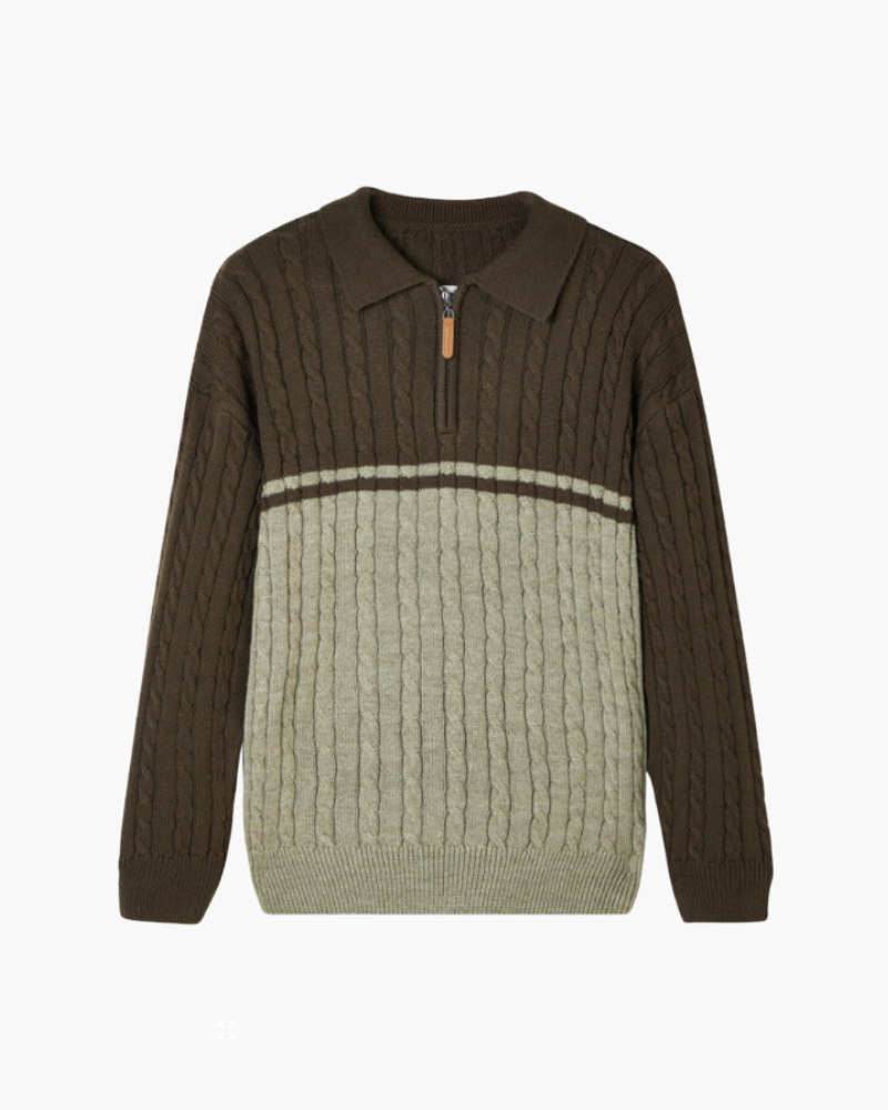 100% Premium Wool Zip Up - Old Money