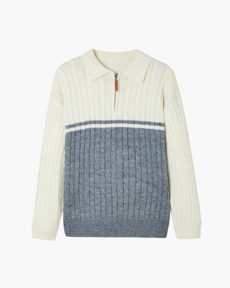 100% Premium Wool Zip Up - Old Money